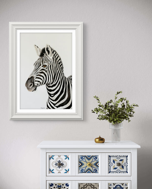 'Never just Black and White'  Zebra Artwork -  Limited Edition
