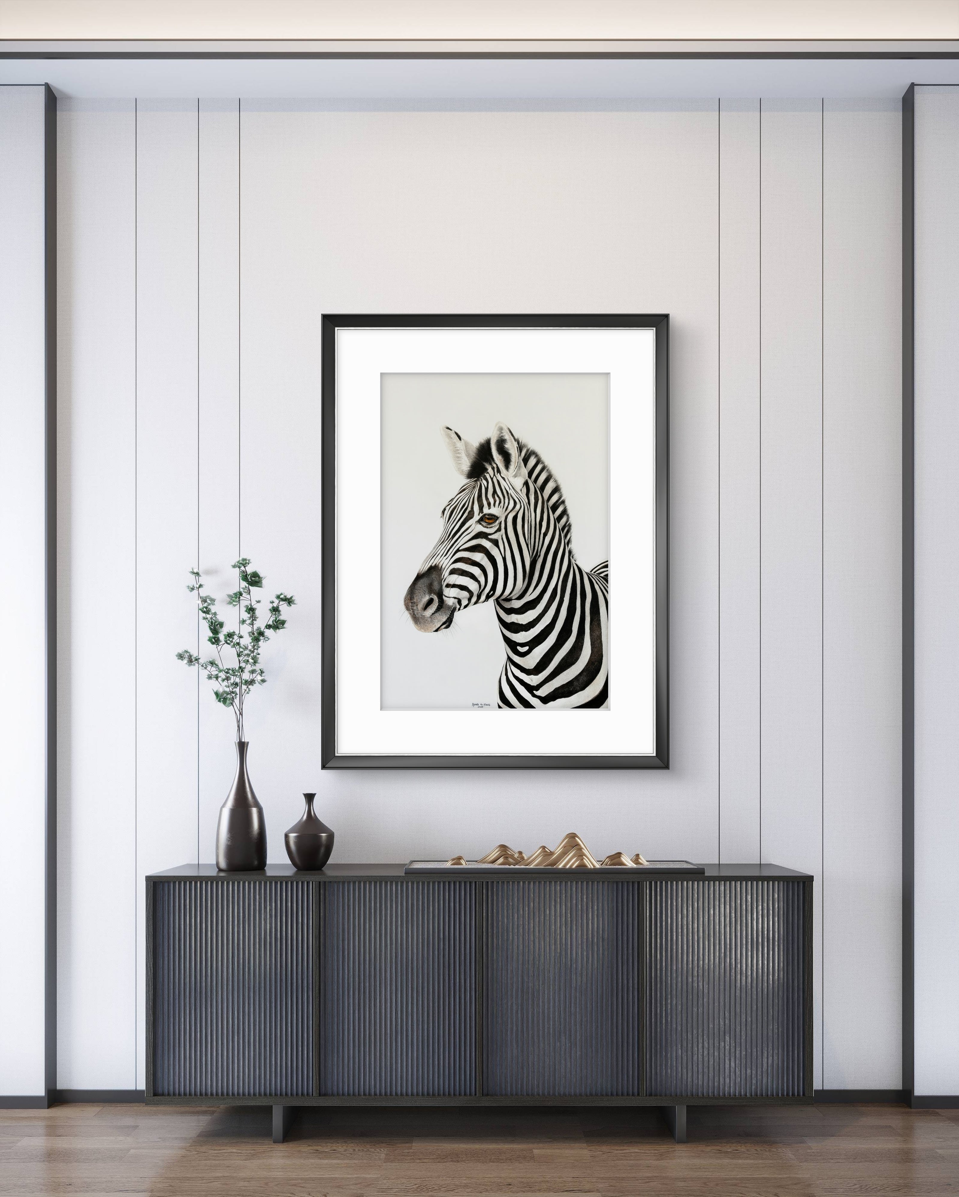 'Never just Black and White'  Zebra Artwork -  Limited Edition