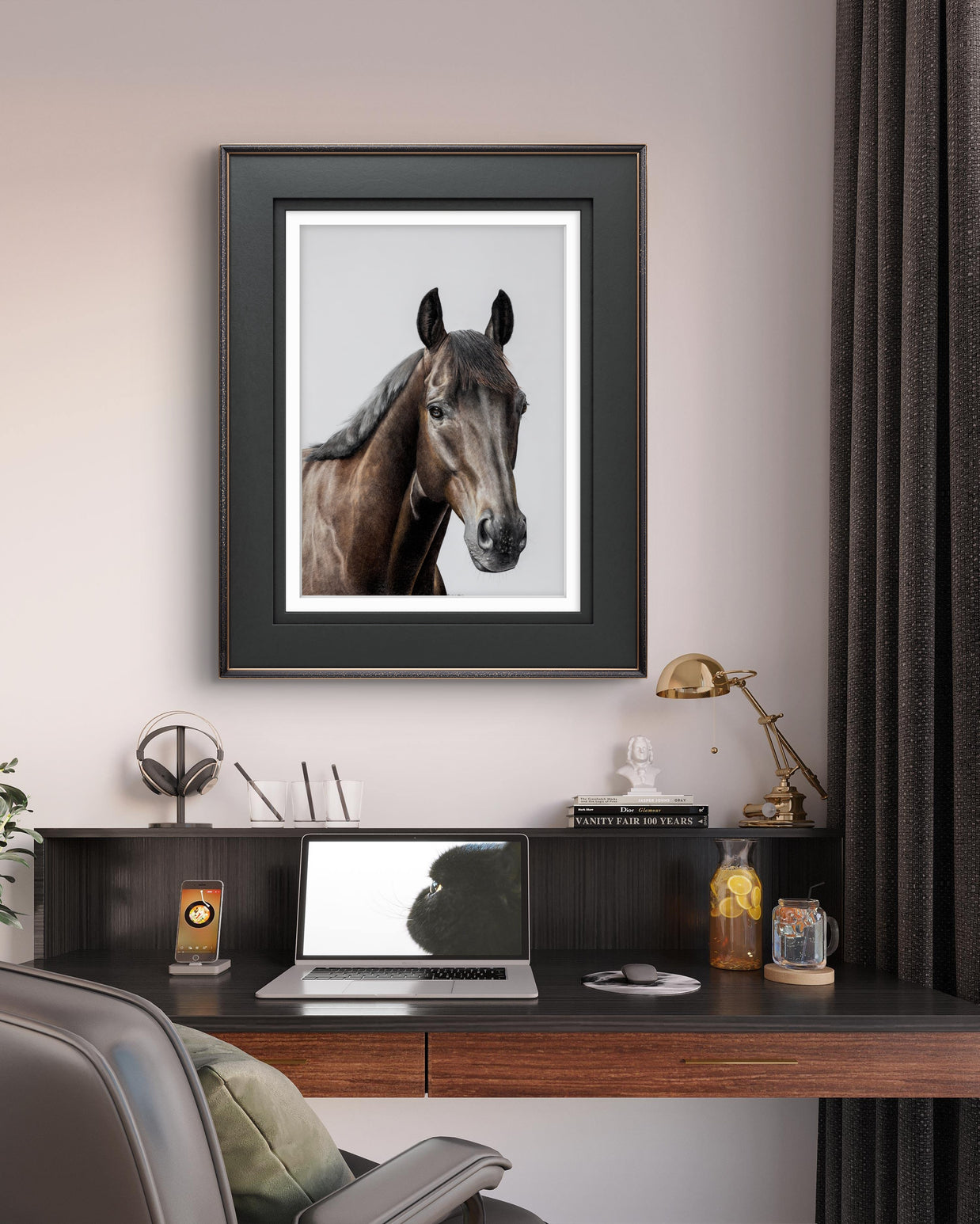 Detailed print of the racehorse Antino 