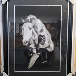 'Limitless' Grey Horse Jumping- Limited Edition