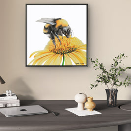 Framed canvas - Bee on Yellow Flower